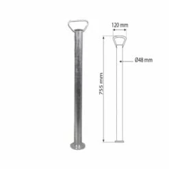 SODISE BEQUILLE FIXE DIAMETRE 48 MM- AL-KO CHARGE 200KGS- S18036 -Promos Récupération Magasin 7905918 2