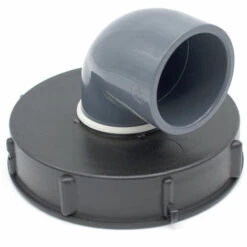 MULTITANKS Couvercle 15cm Avec Coude PVC 90° Pour Cuve IBC 1000 Litres - 2'' X 63mm